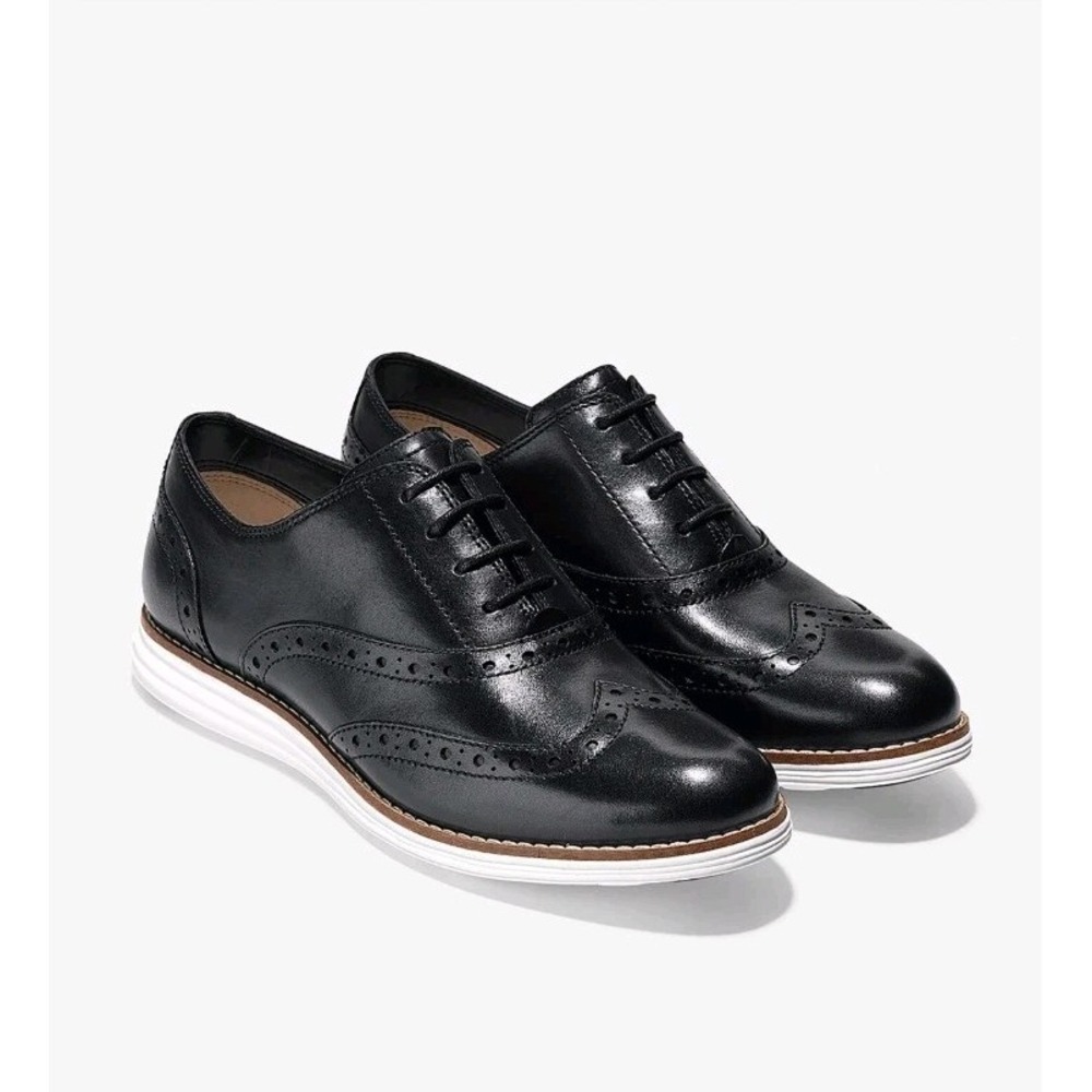 Cole Haan Wms OriginalGrand Leather Oxfords Shoes W02618 Black Sz 9.5 NEW! $200